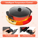 6L Household Hot Pot 1360W 220V Electric Boiling Pot Frying Pan Stew Pot 2 Compartments Non Stick Hotpot Temperature Adjustable