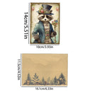 JAIIMAN 48pieces Ball Animal Thick Writable Postcard With Envelopes and Stickers,for Scrapbooking Supplies,Junk Journal,Crafts