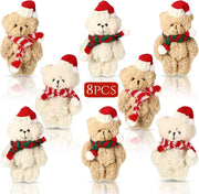 The Teddy Troop | Mini Plush Christmas Bears, 12 cm, 8 to 32 Pack