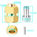AXSPEED 7MM Brass Wheel Hex Hub Extender Adapters for TRX4M Bronco Defender K10 F-150 1/18 RC Crawler Car Model Accessories