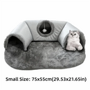 Warm Non-Slip Base Cat Tunnel Bed U-shaped Removable Washable Cat House Anti Dirty Cat Nest Pet Interactive