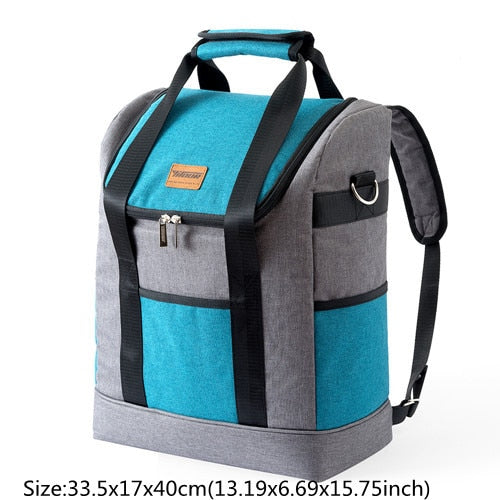 Large Capacity Cooler Bags Oxford Lunch Box Drink Beer Ice Pack Travel Picnic Backpack Thermal Food Delivery Bag Carrier