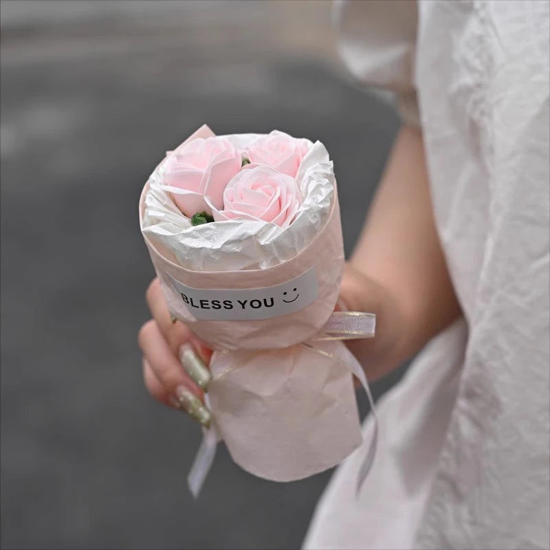 Soap Flower Bouquet Valentine's Day Gifts Creative Rose Soap Flower Mothers Day Gift Rose Soap Flower Creative Fake Flower Decor