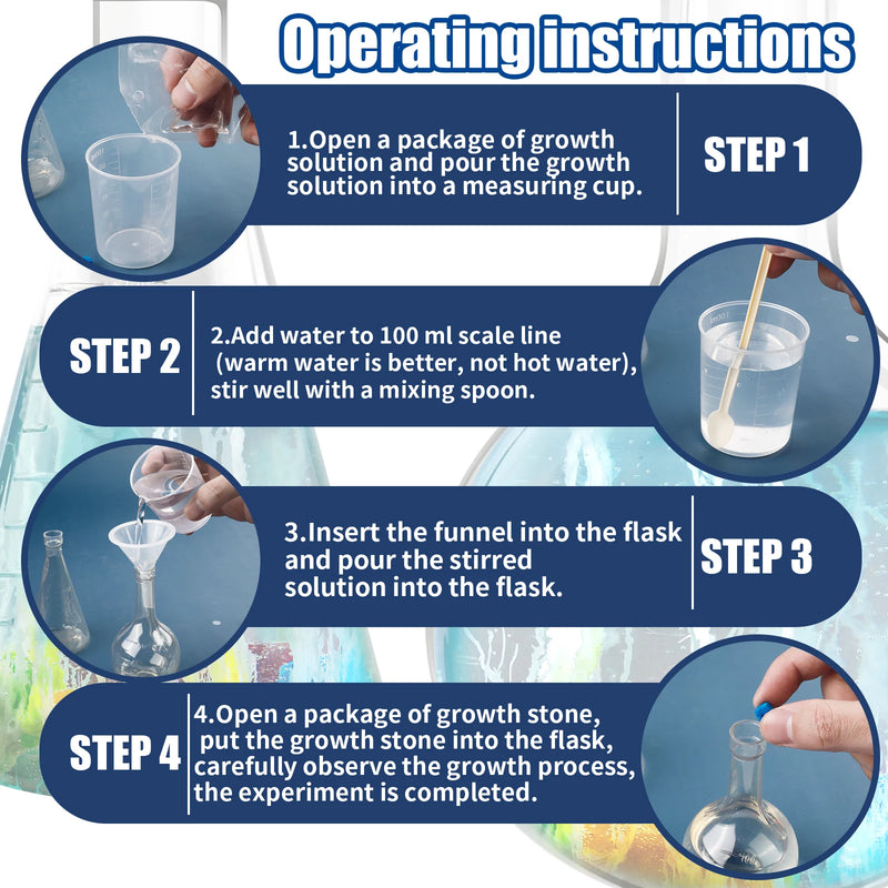 DIY Water Magic Mini Growth Stones, Science Toys, Christmas/Halloween/Thanksgiving/Easter/New Year Gifts