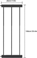 UBRAVOO Baby Gate for Doors and Stairs, Height 100 cm, Safety Pet Gate,  Automatic Closure, Triple Locking