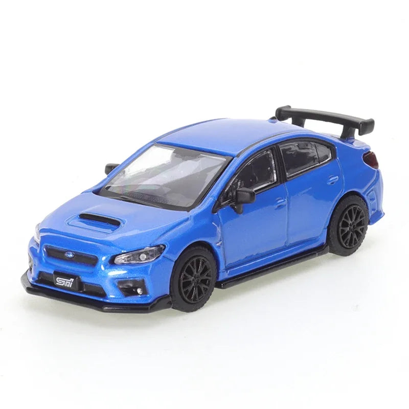 JKM1:64 Subaru WRX STI Blue 1/64 Alloy Die-casting Metal alloy Diecast car model boys toy gift Christmas