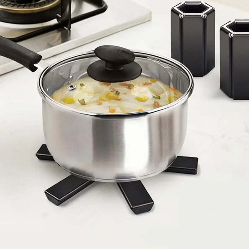 Pot Mat Dish Placemat Coaster Folding Heat Insulation High Temperature Pots And Pans Kitchen Gadgets