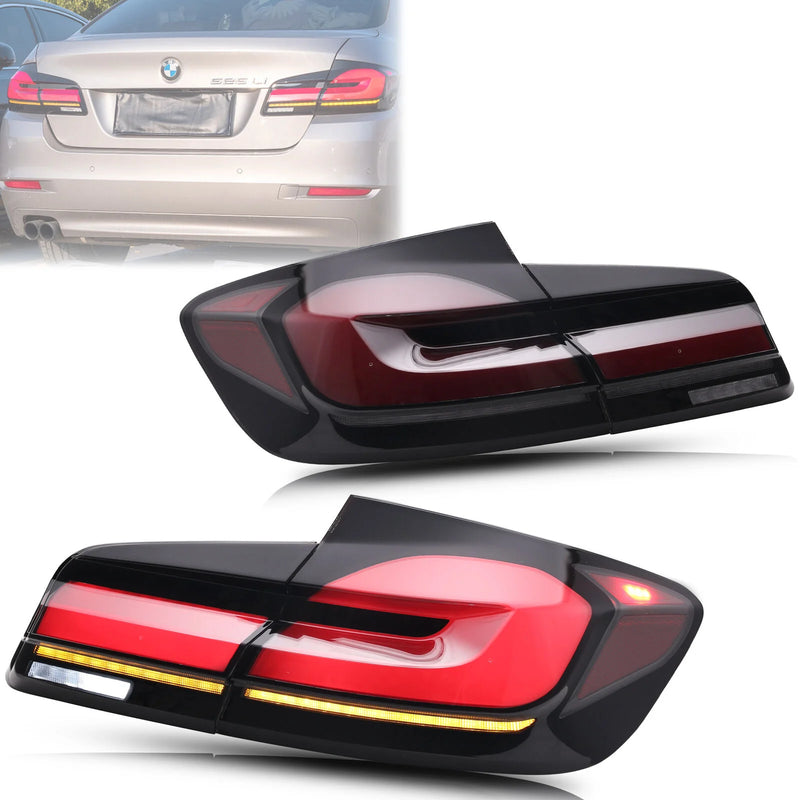 LED Tail Lights for BMW 5-Series 2011-2016 F10 M5 Dynamic Animation Sequential Turn Signal Rear Lamps Assembly