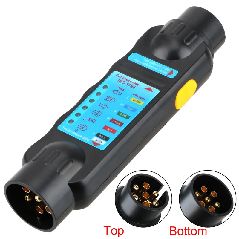 7 Pin 12V Plug Socket Diagnostic Tools Trailer Tester Car Towing Light Tester Caravan Towing Tow Bar Light Wiring Tester