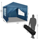 Foldable Canopy 3x3m Garden Tent Camping Pavillon Gazebo Waterproof UV Sun Protection with Carry Bag Sunshade Shelter
