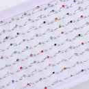 10Pcs/Lot Fashion White Zircon Rhinestone Rings For Women Trendy Simple Female Finger Jewelry Wedding Anniversary Gift Mix Style