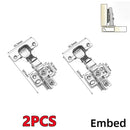 ZEXEF Stainless Steel Hydraulic Hinges Cabinet Door Spring Hinge Damper Buffer Quiet Closing Kitchen Cupboard Furniture Hardware