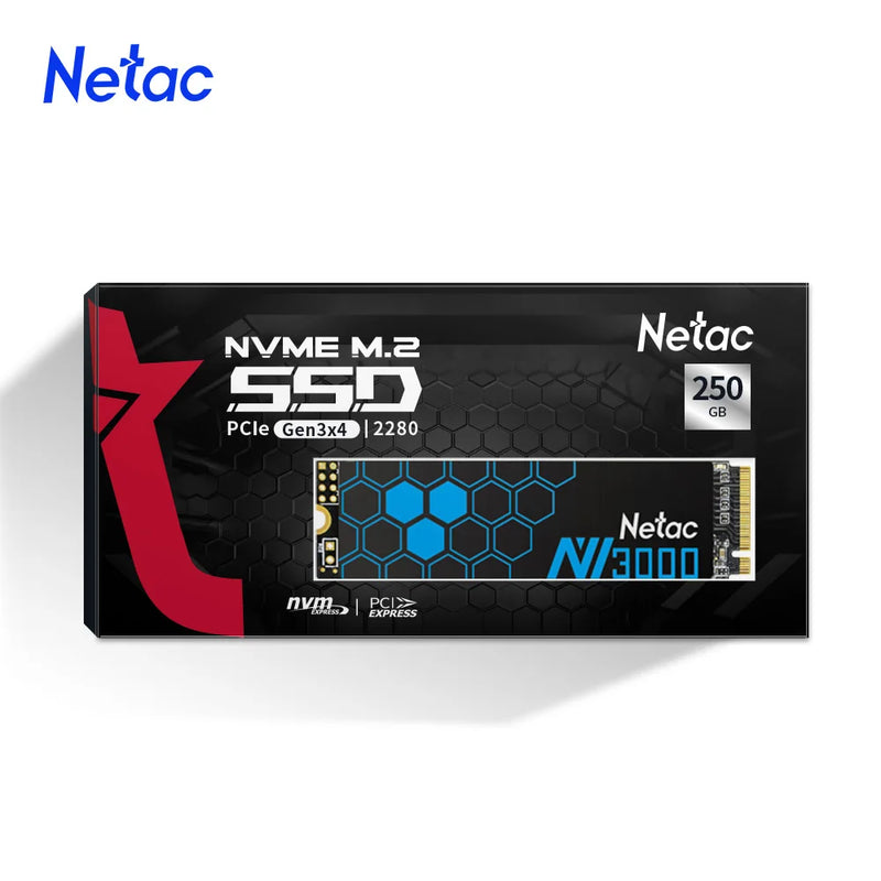 Netac  M2 SSD 1tb M.2 NVME SSD 500gb 250gb 2tb HDD PCIe Gen3x4 Internal Hard Disk M2 2280 Solid State Drive with HeatSink