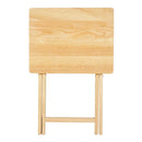 Indoor Folding TV Tray Table Portable Lightweight Solid Rubberwood Space Saving Easy Storage No Assembly Required Compact Design