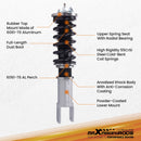 maXpeedingrods Coilover Kits for Civic EK EJ 1996-2000 24 Ways Adjustable Damper Shock Absorber Gray