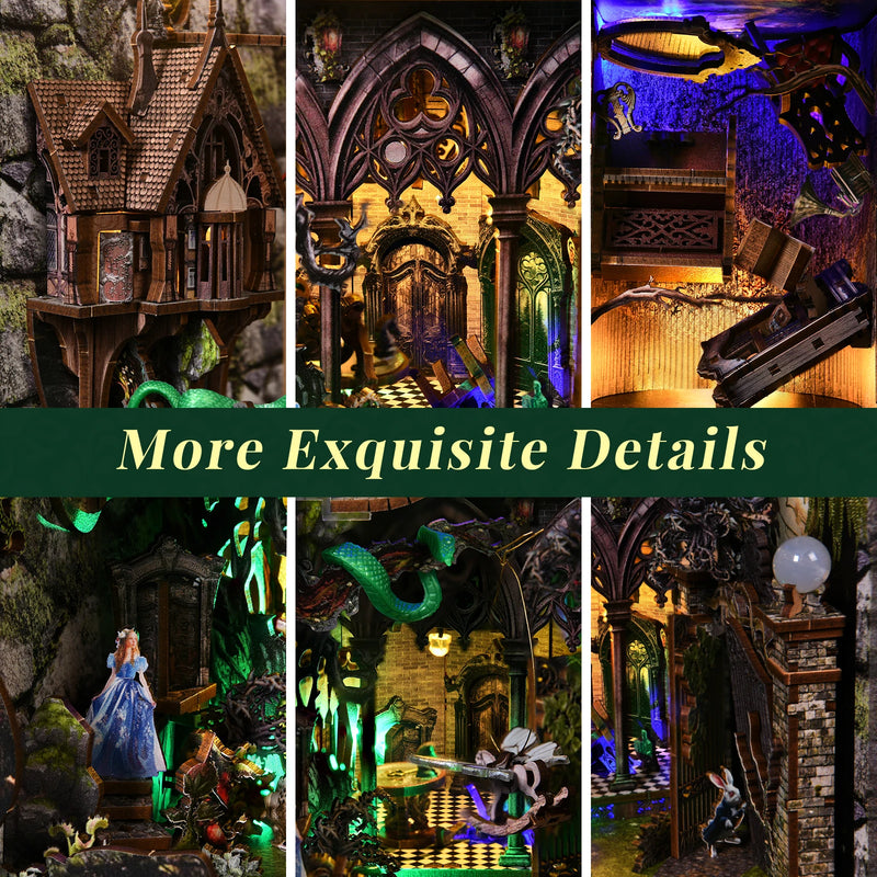 DIY Book Nook Kit, DIY Miniature House Kit for Teens and Adults (Down The Rabbit-Hole Alice in Wonderland)