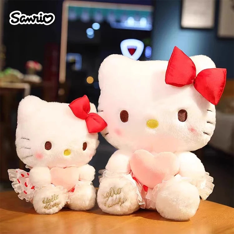 Sanrio Hello Kitty Kuromi Melody Throw Pillow Stuffed Toys Cute Plush Toys Kawaii Baby Gifts Christmas Children Dolls For Girl