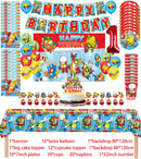Superzings Birthday Party Supplies Balloon Banner Backdrop Tableware Cake Topper Party Decoration Baby Shower