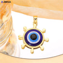 New Crystal Blue Evil Eye Charms Amulet Pendants For Jewelry Making Accessories DIY Designer Bohemia Style Necklaces Supplies