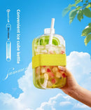 2 in 1 Ice Cube Tray Water Bottle Portable Ice Maker Mold Press Water Fill Ice Bucket Box for Summer Drinks