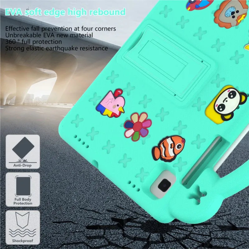 Case For Samsung Galaxy Tab A7 S6 Lite 10.4 Inch S5E S6 10.5Inch Shock Proof Full Body Kids Children Safe Non-toxic Tablet Cover