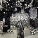 12PCS Glitter Sequin Party Backdrop Wall Hexagon Shimmering Background Panels Wedding Birthday Christmas Event Decorations