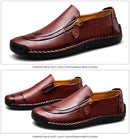 Handmade Leather Men Shoes High Quality Men Loafers Comfortable Soft Sole Walking Shoes Hot Sale Moccasins Men Driving Shoes New