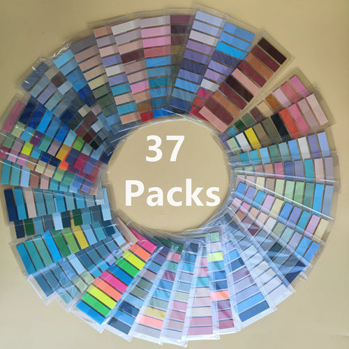 KindFuny 37 Pack Transparente Haftnotizen Selbstklebende Lesezeichen Annotation Lesehilfe Klare Reiter Kawaii Süße Schreibwaren