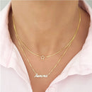 Custom Double Names Necklaces For Women Personalized Stainless Steel Jewelry Pendant Stackable Nameplate Choker  Birthday Gifts