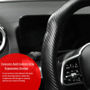 For Audi A3 A4 A5 Q3 Q5 Q7 RS3 RS5 Carbon Fiber Pattern Car Steering Wheel Cover Concave and Convex Grip Wear-resistant Non-slip