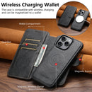 PU Leather Wireless Charging Card Holder Stand Wallet Magnetic Flip Cover Phone Case For iPhone 17 Pro Max 16 Plus 15 14 13 12