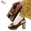 2024 INS Hot Sale New Arrivals Red Color Italian Design Shoes Matching Bag Set Super High Heels Pumps for Garden Party
