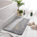 New Bathroom Mat Flannel Bronzing Printing Absorbent Non-slip Mat Living Room Carpet Toilet Bedroom Foot Mat Bathroom Accessorie