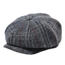 BOTVELA Wool Tweed Newsboy Cap Herringbone Men Women British Gatsby Retro Hat Driver Flat Cap for Male Vintage Herringbone Beret