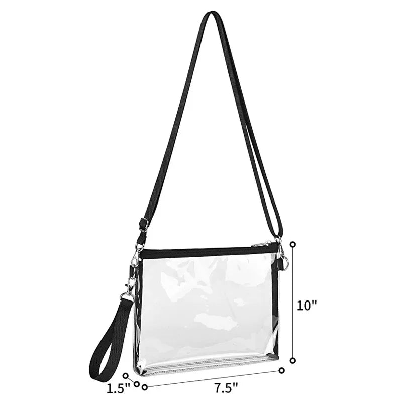 New transparent PVC crossbody bag Waterproof coin purse Stadium Sports bag Portable portable storage bag