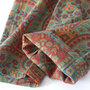 Autumn Long Sleeve Sleepwear Women's Cotton Yarn-dyed Jacquard Ethnic Style Print Pajamas for Women 2 Pieces Outfit Loungewear