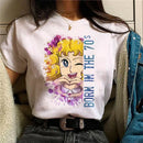 Candy Candy Kawaii T-shirt Casual Round Neck Short Sleeved Women's Fashionable Loose Short Sleeved Trendy Women's Clothing Tops