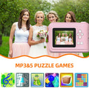 Portable Children's Digital Camera 2.4 Inch 1080P Dual-camera instant Printed camera MP3 Playback With 3 rolls of printing paper
