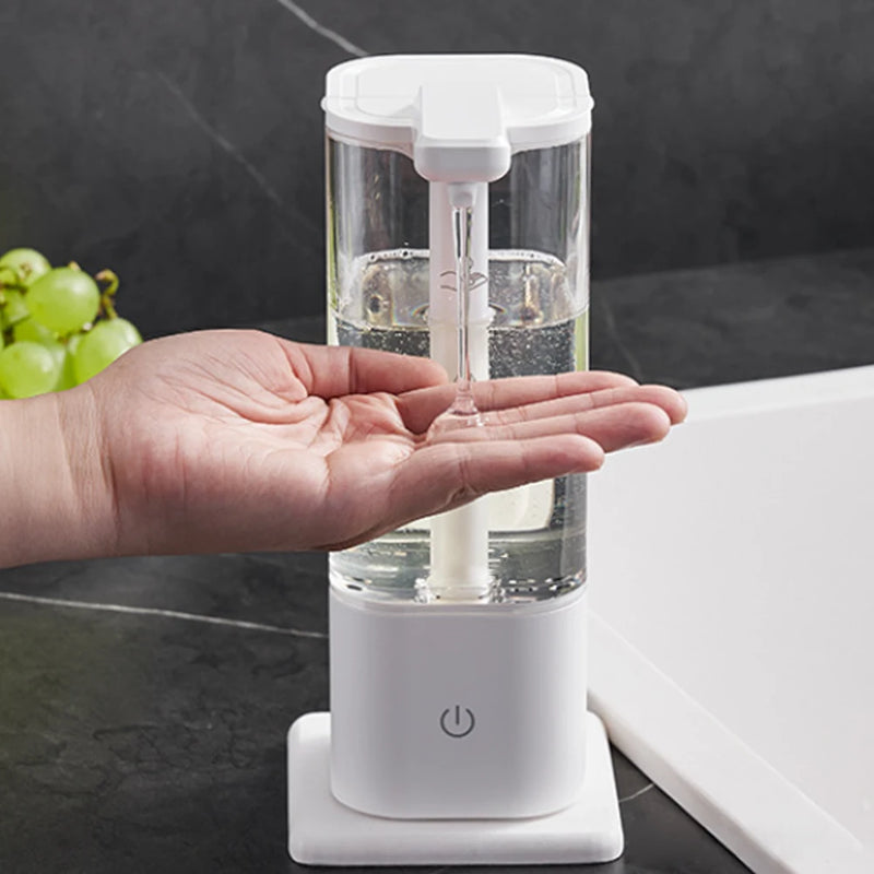 Kitchen 550/400ml Automatic Liquid Soap Dispenser USB Rechargeable Touchless Hand High Capacity Detergent Bathroom Dispenser