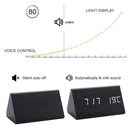 Alarm Clock for Bedrooms Bedside Table Wooden Desk Decor Wake Up Table Clock With Temperature Led Digital Clock Light Dawn