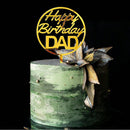 3pcs Super Dad Acrylic Cake Topper Gold Dad Father Birthday Cake Topper for Father's day Daddy Birthday Party Cake Decorations