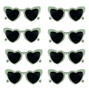 8pcs/6pcs Bachelorette Hen Party Sunglasses Black Heart Shaped Glasses Bride To Be Bridesmaid Gifts Wedding Bridal Shower Decor