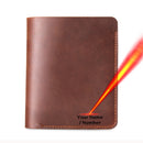 Crazy Horse Leather Men Wallets Retro Handmade Small Purse Top Cow Leather Brand Designer Minimalist Wallet Portomonee