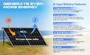 RVPOZWER 300W Solar Panel Monocrystalline 10BB N-Type 25% Efficiency for Off Grid Cabin Home Roof RV Trailer Boat Use