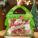 200PCS Christmas Festival Gift Bags Xmas Tree Deer Shape Cookies Candy Bag for Children's Birthday Party Decor Sweets Package