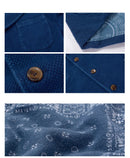 New Spring And Autumn Indigo Jacket Handmade Plant Indigo Jacket Casual Suit Jacket Retro French Workwear