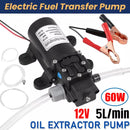 Motor Oil Fuel Fluid Extractor Electric Siphon Transfer Change Pump DC 12V 60W