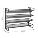 Black 4 Tier Metal Spice Rack Organizer
