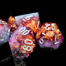 Colourful RPG Resin Dice Sharp Edge D and D Dice Set  D20 D12 D10 D8 D6 D4 D100 For DND Board Game-Spring Garden