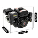 7,5 PS 4-Takt-Benzinmotor 3KW 210CC Hand-/Elektrostart OHV Luftkühlung Gasmotor für Go-Karts Kompressoren 3600RPM